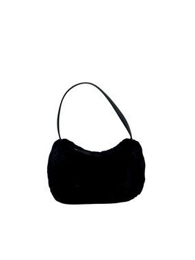 H & M Black Faux Fur Shoulder Bag